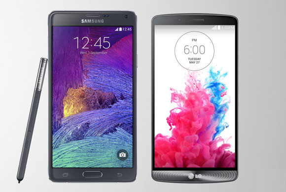 بررسی و مقایسه ی Samsung Galaxy Note 4 و LG G3