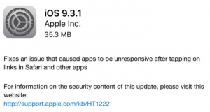 IOS 9.3.1 با رفع نواقص نسخه ی قبلی در دسترس کاربران قرار گرفت 28 IOS 9.3.1 منتشر شد