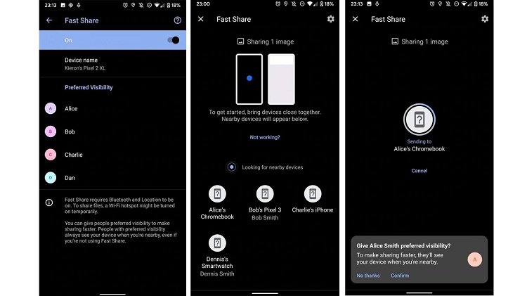 گوگل با Fast Share در رقابت با AirDrop اپل 11 گوگل با Fast Share در رقابت با AirDrop اپل
