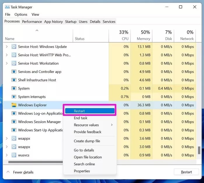 6 راهکار برای رفع مشکل کار نکردن نوار وظیفه (Taskbar) در ویندوز 11 11 6 راهکار برای رفع مشکل کار نکردن نوار وظیفه (Taskbar) ویندوز 11