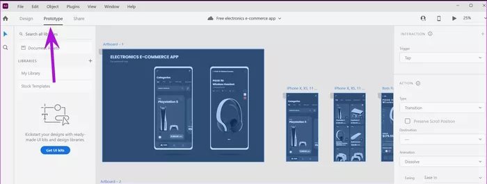 نحوه به اشتراک گذاری یک نمونه اولیه (پروتوتایپ) در Adobe XD 9 نحوه به اشتراک گذاری یک نمونه اولیه (پروتوتایپ) در Adobe XD