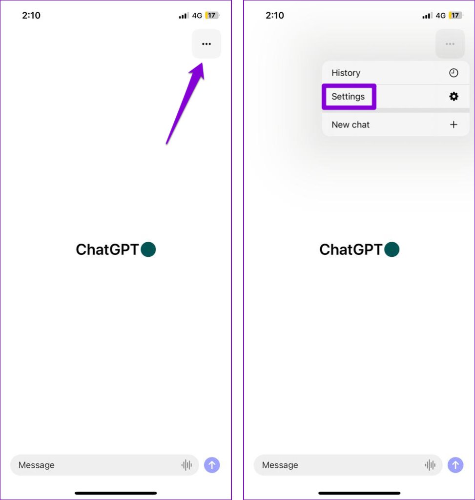 عدم کارکرد برنامه ChatGPT در آیفون