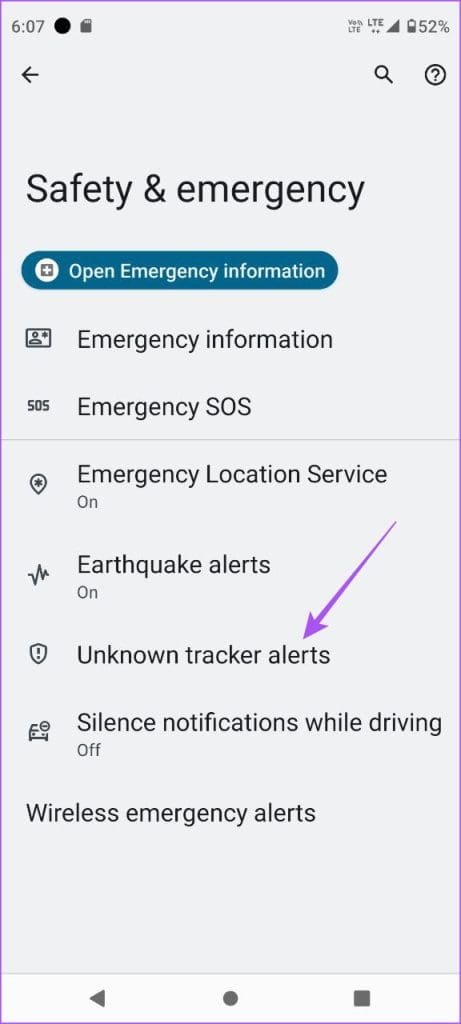 نحوه فعال کردن Enable Unknown Tracker Alerts در اندروید 11 نحوه فعال کردن Enable Unknown Tracker Alerts در اندروید