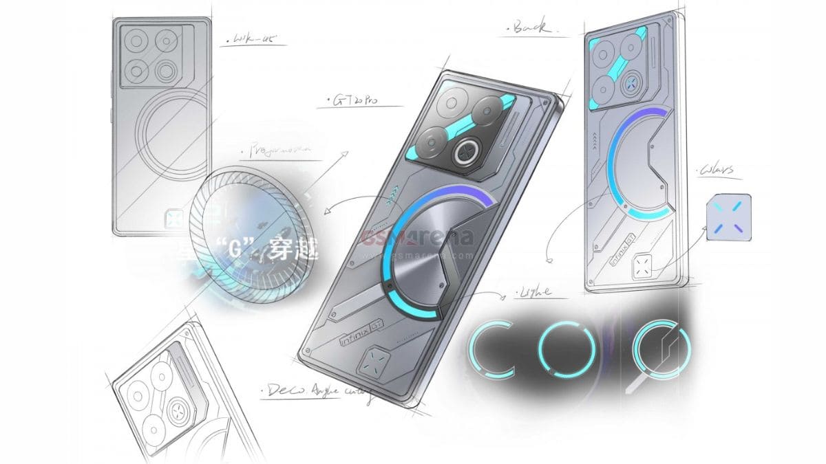 انتشار تصویر رندر گوشی اینفینیکس GT 20 Pro