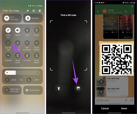  استفاده از کد QR (تلفن های سامسونگ)