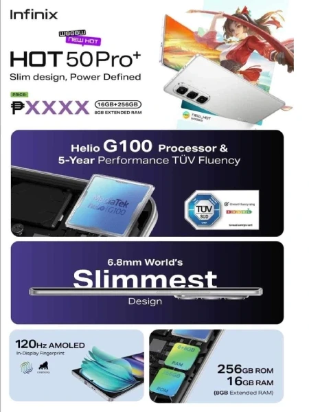 گوشی اینفینیکس Hot 50 Pro Plus بزودی معرفی می شود 9 گوشی اینفینیکس Hot 50 Pro Plus بزودی معرفی می شود