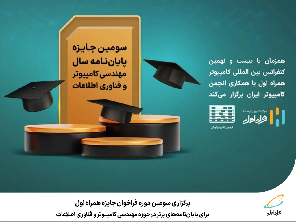 همراه اول، حامی نخبگان فناوری اطلاعات و مهندسی کامپیوتر! 6 برگزاری سومین دوره فراخوان جایزه همراه اول برای پایاننامههای برتر در حوزه مهندسی کامپیوتر و فناوری اطلاعات