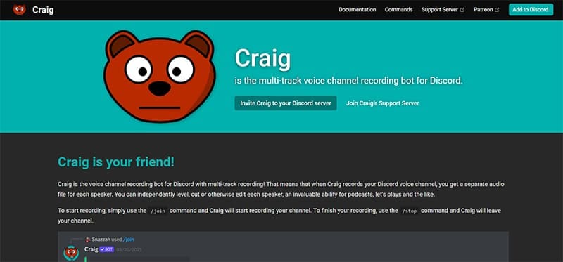 بهترین رباتهای مدیریت (Moderation) در دیسکورد 13 Craig