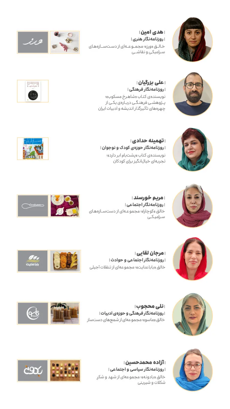 روز خبرنگار: روایت امید و تابآوری از زبان اسنپ؛ داستانهایی که باید بشنوید! 9 هدی امین این طرح به طور اختصاصی برای «روزی-نگار» اجرا شده است.