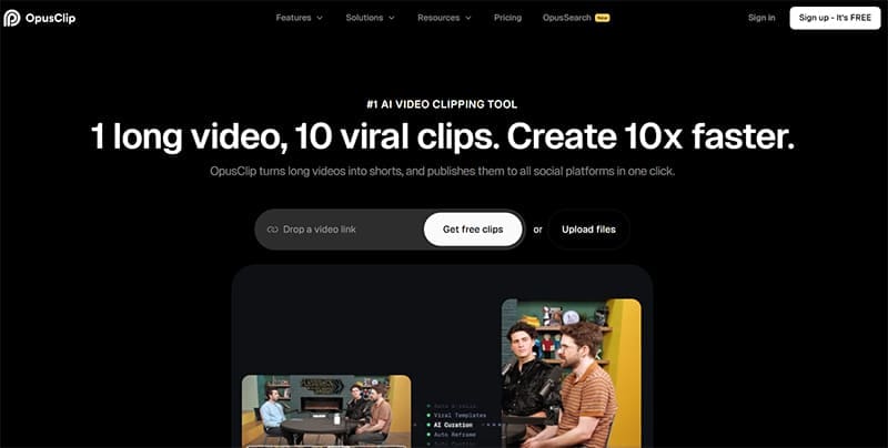 ۵ بهترین ابزار هوش مصنوعی برای سازندگان تیک تاک 11 Opus Clip