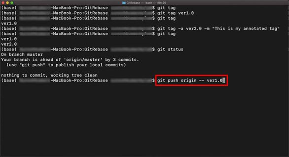 نحوه حذف تگ در Git