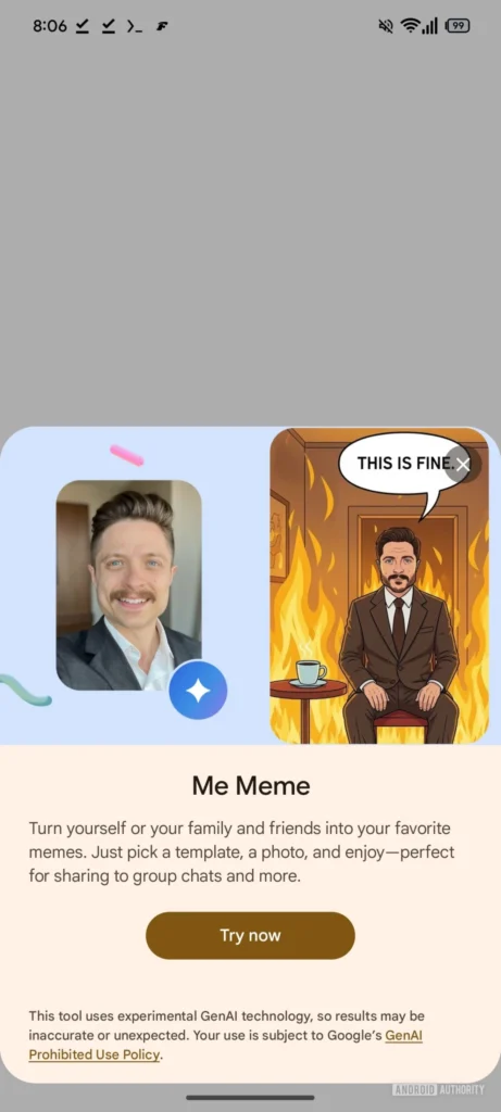 گوگل فوتوز با هوش مصنوعی شما را به «میم» تبدیل میکند؛ قابلیت Me Meme در راه است 10 گوگل فوتوز با هوش مصنوعی شما را به «میم» تبدیل میکند؛ قابلیت Me Meme در راه است