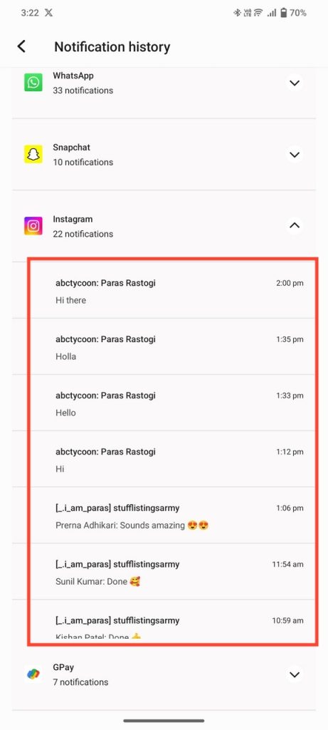 چگونه پیامهای اینستاگرام را بدون Seen زدن بخوانیم؟ 11 Notification History