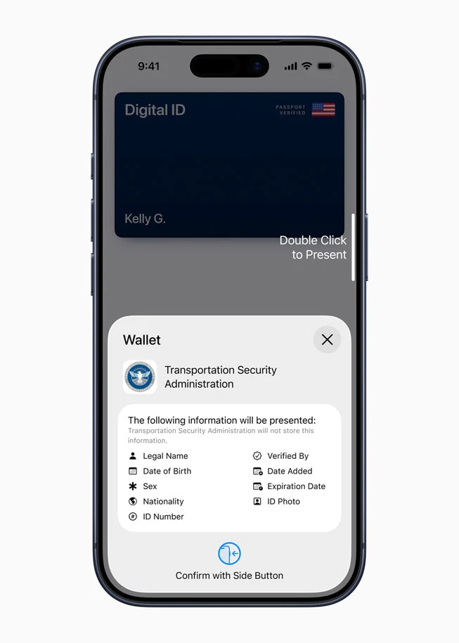 معرفی رسمی قابلیت Digital ID اپل؛ تبدیل پاسپورت به کارت شناسایی دیجیتال در کیف پول آیفون 9 معرفی رسمی قابلیت Digital ID اپل؛ تبدیل پاسپورت به کارت شناسایی دیجیتال در کیف پول آیفون 2