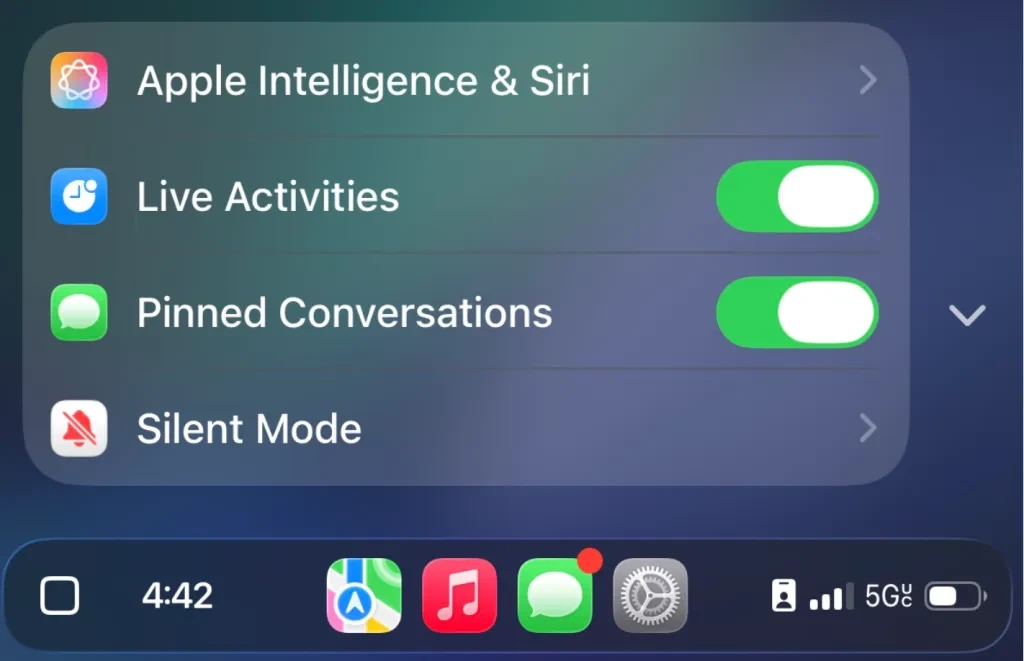 به‌ روز رسانی‌ های CarPlay