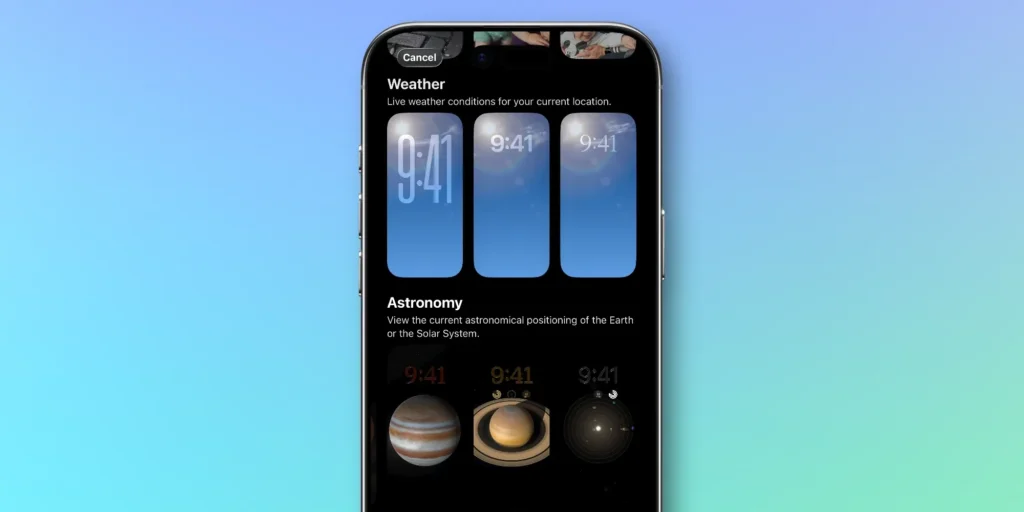 قابلیت جدید iOS 26.3: بخش اختصاصی آب و هوا به والپیپر آیفون اضافه شد 9 قابلیت جدید iOS 26.3: بخش اختصاصی آب و هوا به والپیپر آیفون اضافه شد