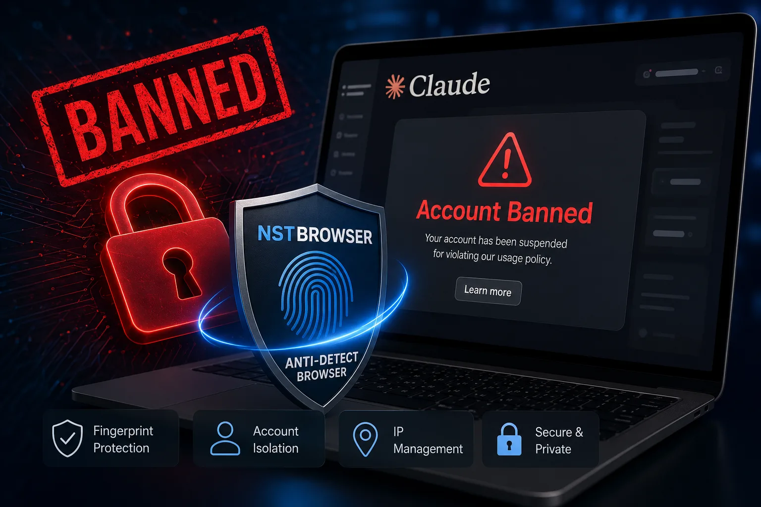 مسدود شدن حساب Claude AI