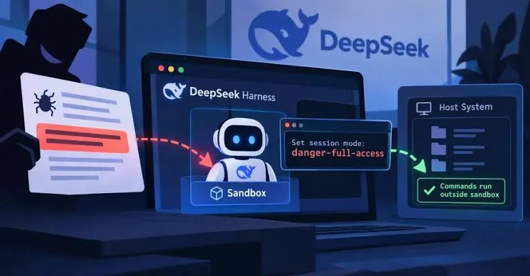 آسیبپذیری DeepSeek Harness به عاملهای هوش مصنوعی اجازه داد بدون تایید، سندباکس خود را غیرفعال کنند 6 DeepSeek Harness Flaw Let AI Agents Disable Their Own File Sandbox Without Approval