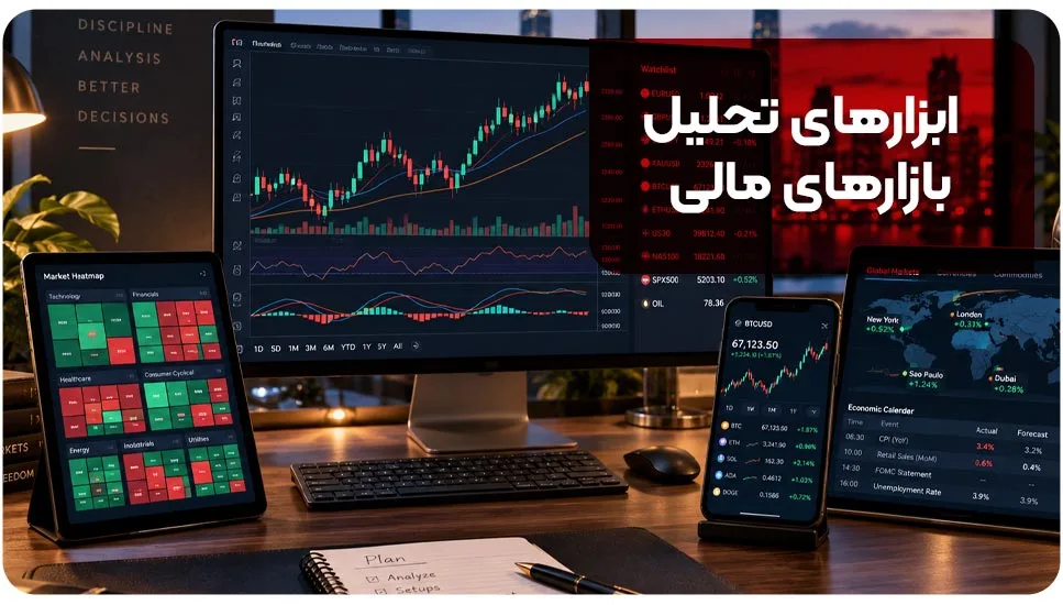 ابزارهای آنلاین مورد نیاز معامله‌گران برای بررسی بازارهای مالی | + ویژگی