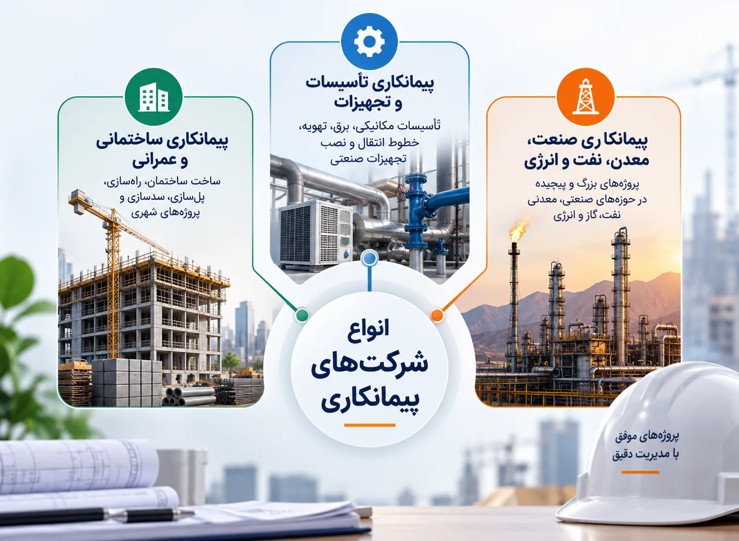 شرکت پیمانکاری چیست؟ 9 شرکت پیمانکاری
