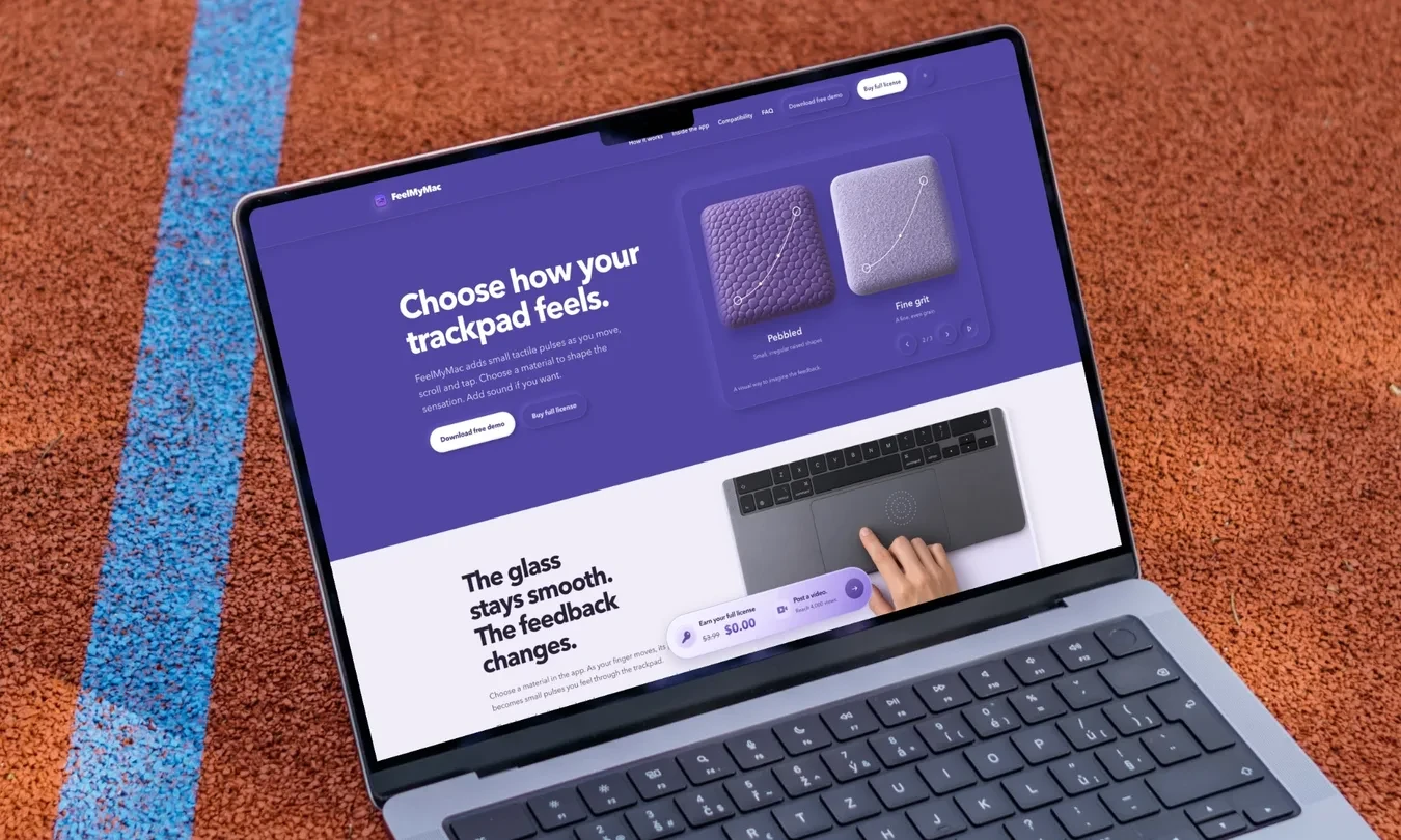 اپلیکیشن FeelMyMac؛ تجربهای جذاب و سرگرمکننده با افزودن بافت های لمسی به ترکپد مک 6 اپلیکیشن FeelMyMac؛ تجربهای جذاب و سرگرمکننده با افزودن بافت های لمسی به ترکپد مک 1