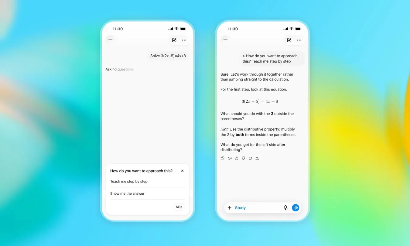 قابلیت های جدید ChatGPT برای نوجوانان؛ رونمایی OpenAI از ابزار برنامهریزی دانشگاه و فلشکارتهای هوشمند 6 قابلیت های جدید چتجیپیتی برای نوجوانان؛ رونمایی OpenAI از ابزار برنامهریزی دانشگاه و فلشکارتهای هوشمند